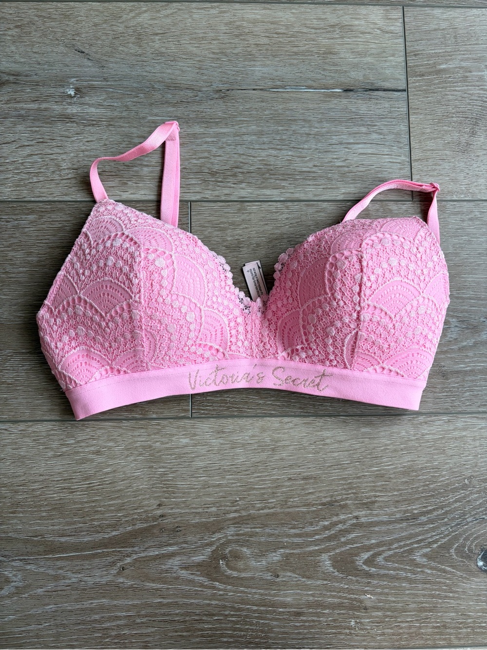Victoria's Secret Pink Lace Wireless Bralette sz. 32D